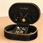Starry Night Printed Velvet Oval Jewellery Case in Black - Room Eight - Lisa Angel