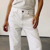 The Loose Crop Jeans | White