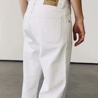 The Loose Crop Jeans | White