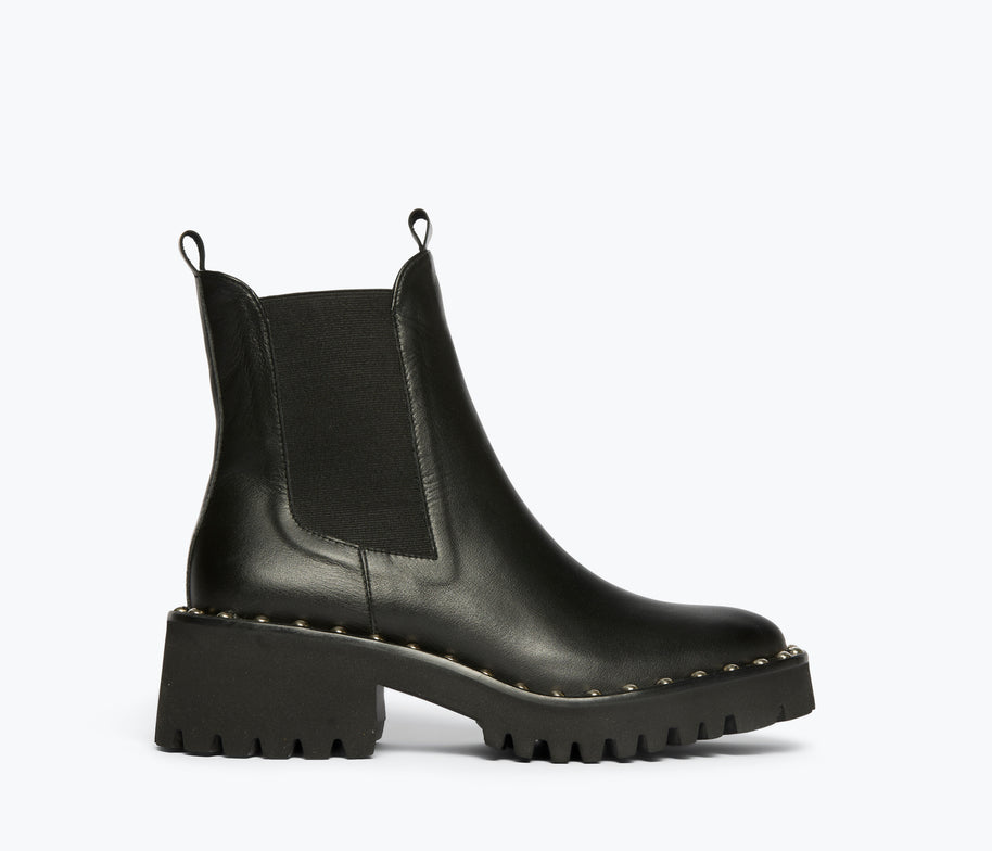 Freda Salvadore Bailey Boot Black Ankle Boot With Tread