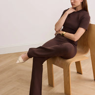 Olly Regular Shortsleeve Tee in Chocolate