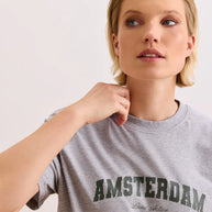 lune active Amsterdam tee - Amsterdam gray college tshirt  