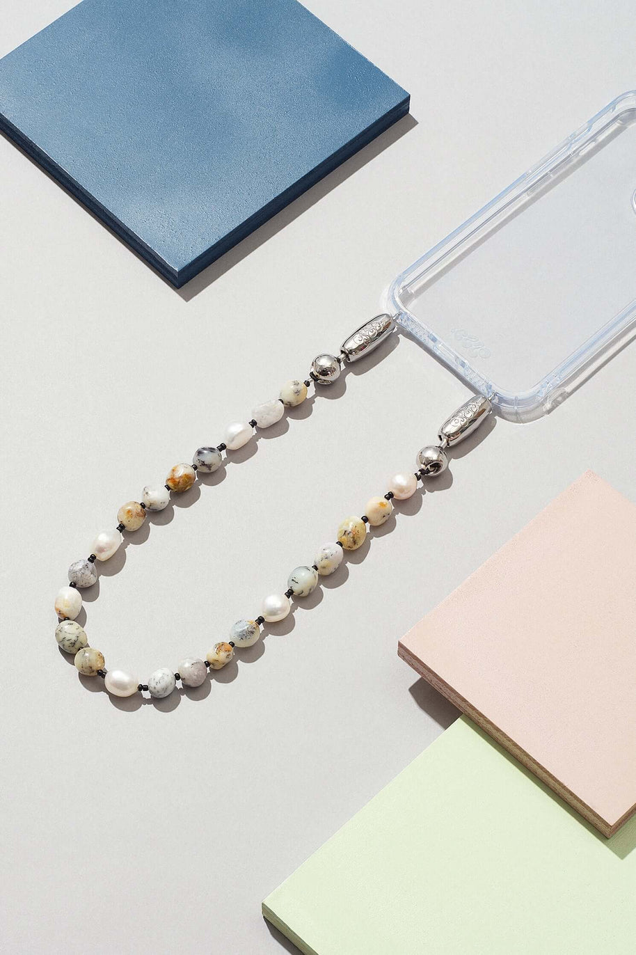 Ossa Stone and Pearl Wristlet, Ossa iPhone Wristlets 