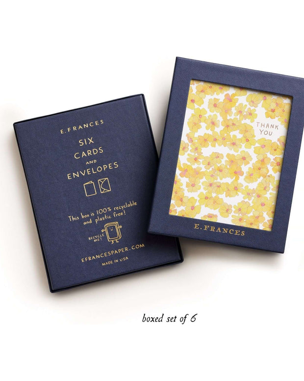 Yellow Flowers Thank You | Boxed set of 6 - Room Eight - E. Frances Paper