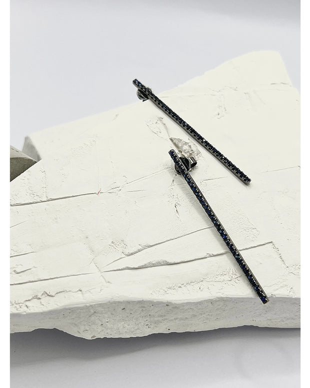 Sapphire Bar Earrings - Room Eight - Jane Kaye